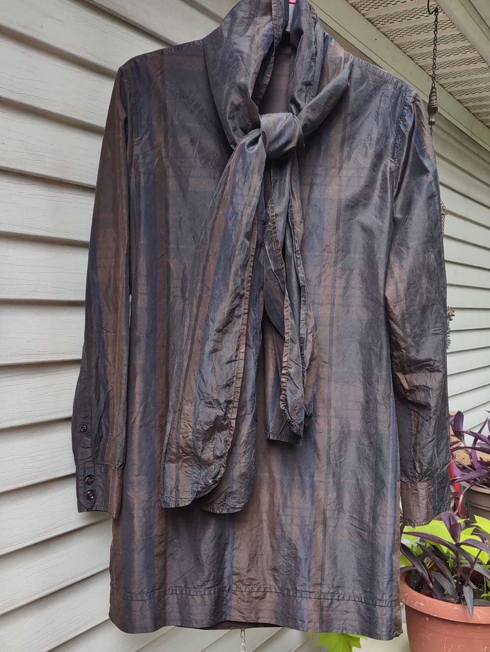 Yves Saint Laurent Pull Over Wind Breaker.Attached Scarf. Size S/M. Vintage 2006
